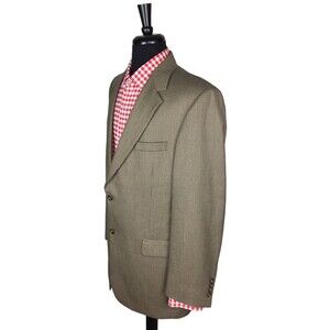 Jos. A Bank Signature Collection Mens Wool Houndstooth Sport Coat Blazer 42L